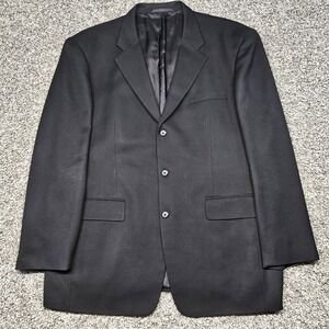 Gianni Versace Tessuti Mens Blazer Sports Coat Size 52L Black